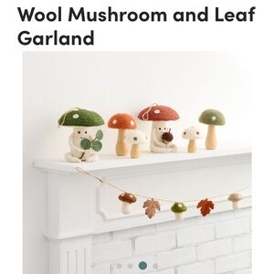 ISO Wool Mushroom and Leaf Garland World Market